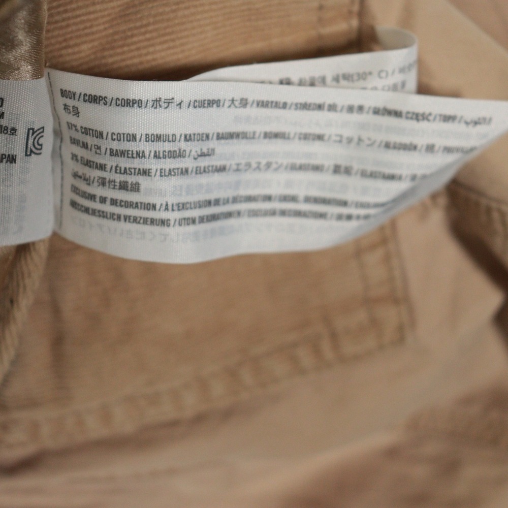 Abercrombie & Fitch Cargo Pant Y2K 2000's Utility Corduroy Tan Roll-up 33/16S - Picture 4 of 11